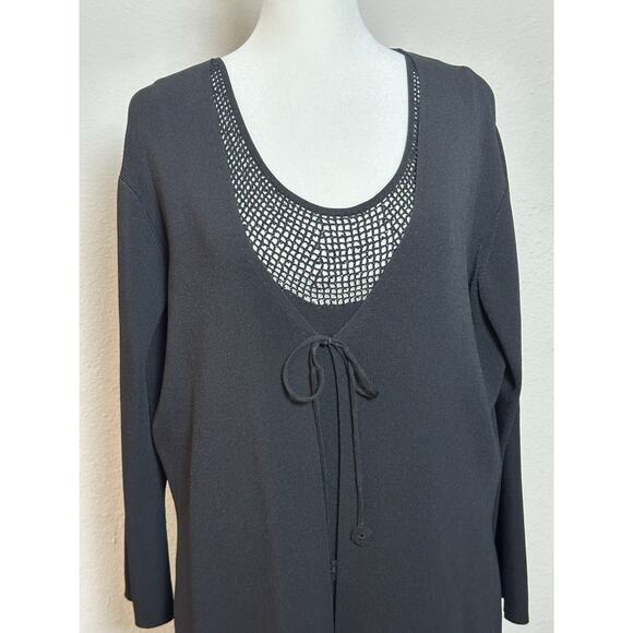 Studio Max Women’s Knit Two-Piece Dress & Sweater Black‎ Size (L) - Picture 12 of 16